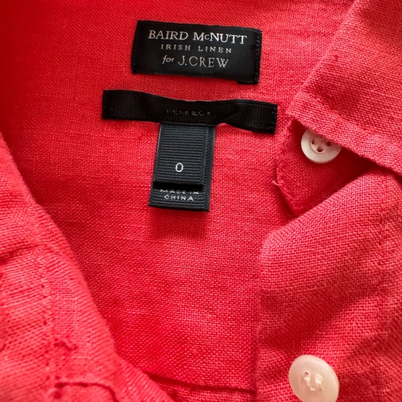 J Crew 100% linen Button Down Size 0 - Picture 2 of 6